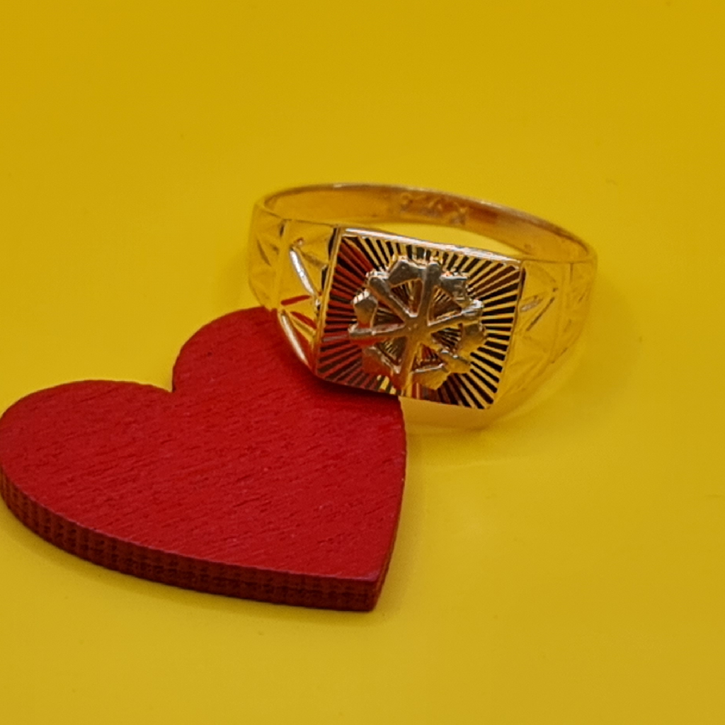 1 Gram Gold Forming Flower Stylish Design Best Quality Ring for Men - Style  B021 – Soni Fashion®